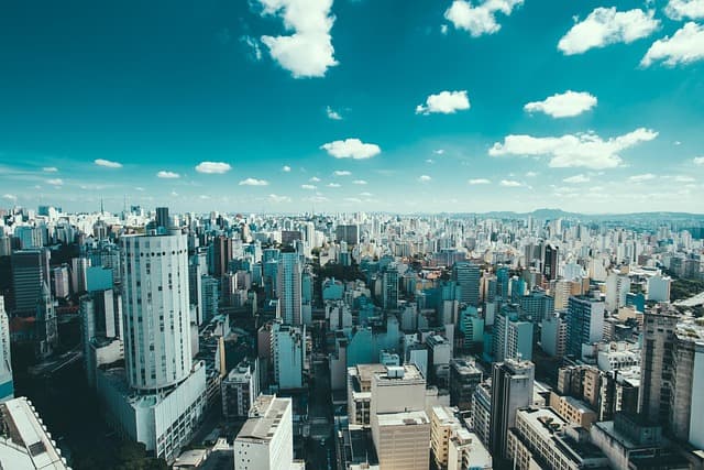 buildings, city, skyline, cityscape, skyscrapers, urban, urban landscape, metro, nature, metropolitan, downtown, brazil, clouds, sao paulo, sky
